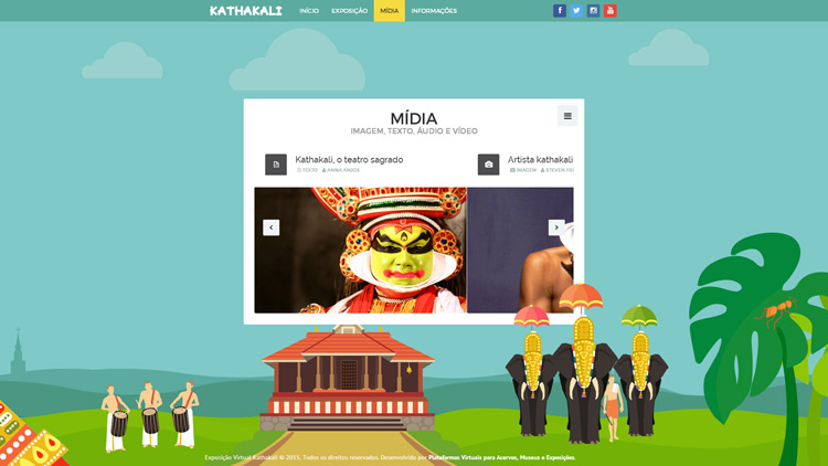 Layout Exposição Virtual Kathakali