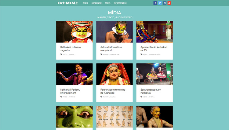 Layout Exposição Virtual Kathakali