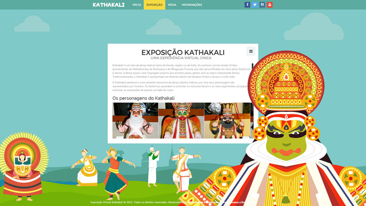 Layout Exposição Virtual Kathakali