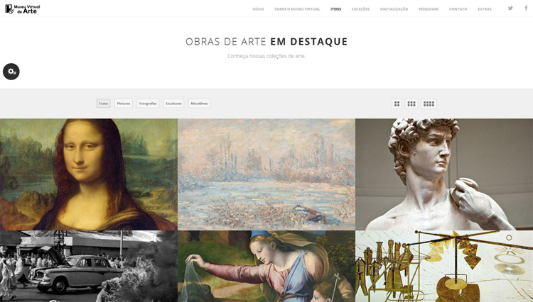 Layout Museu Virtual de Arte