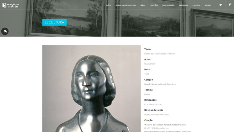 Layout Museu Virtual de Arte