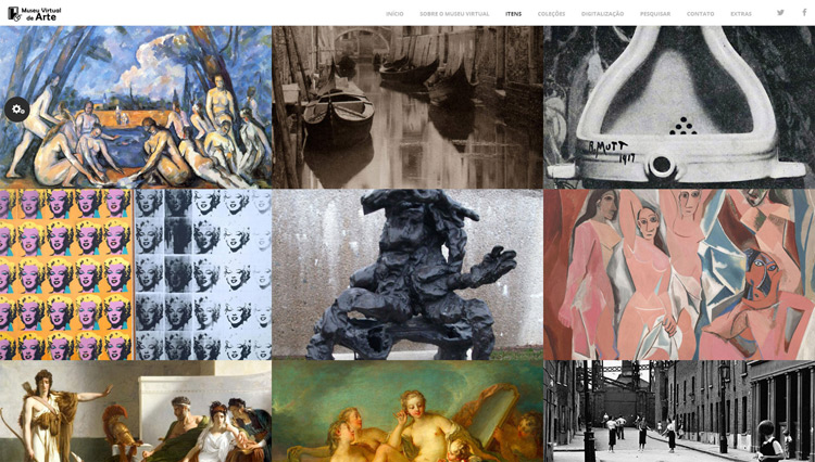 Layout Museu Virtual de Arte
