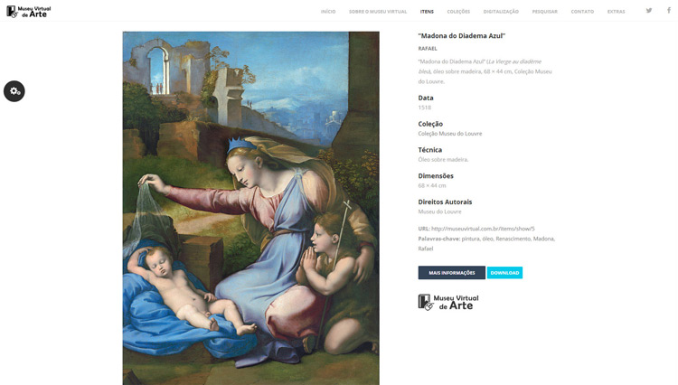 Layout Museu Virtual de Arte