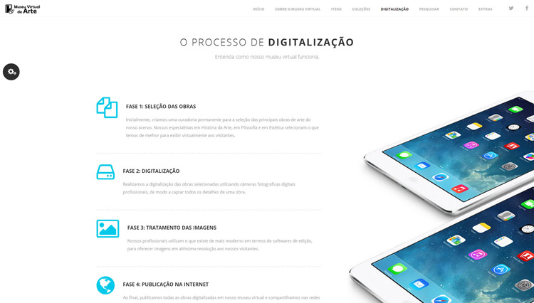 Layout Museu Virtual de Arte